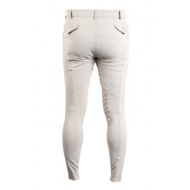MONTAR - Pantalon Blanc Homme à pinces Gary basanes silicone • Sud Equi'Passion
