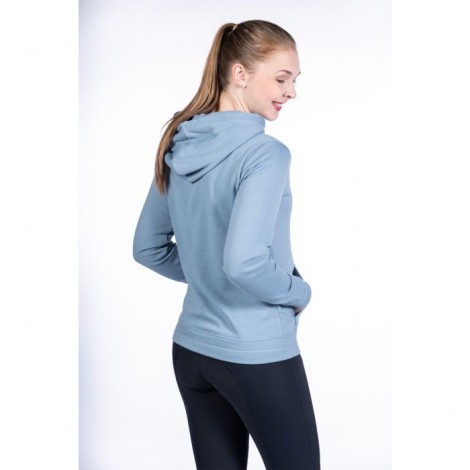 Sweat à capuche Bloomsbury HKM Bleu Gris • Sud Equi'Passion