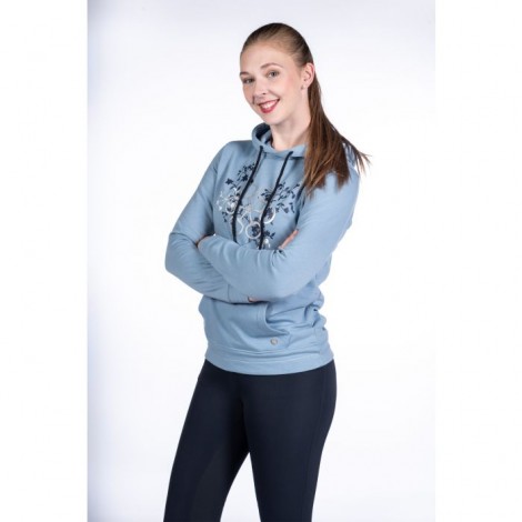 Sweat à capuche Bloomsbury HKM Bleu Gris • Sud Equi'Passion