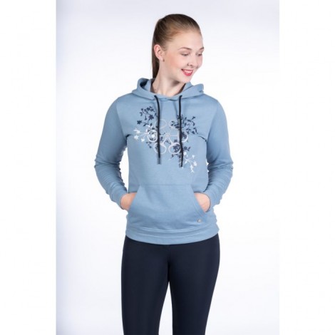 Sweat à capuche Bloomsbury HKM Bleu Gris • Sud Equi'Passion