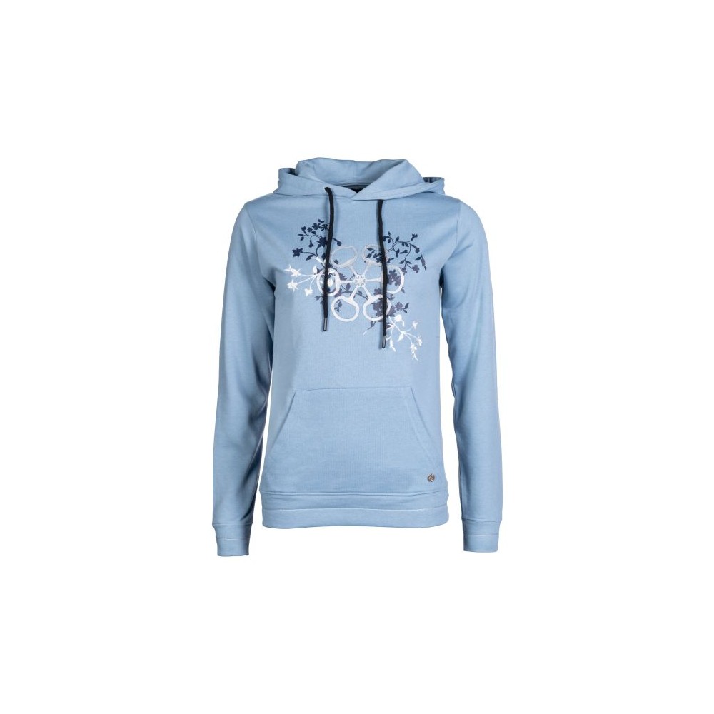 Sweat à capuche Bloomsbury HKM Bleu Gris • Sud Equi'Passion