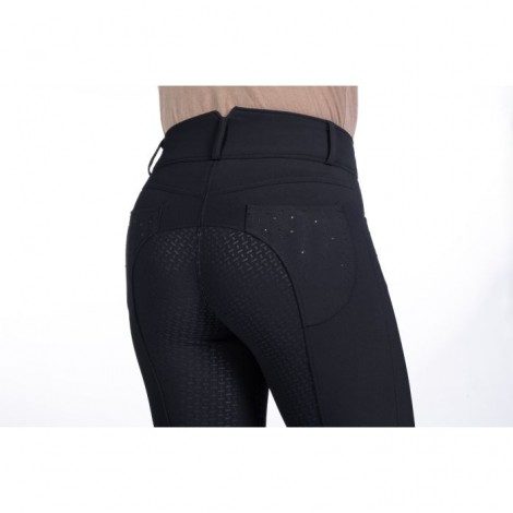 Pantalon femme Savona Fond silicone HKM Noir • Sud Equi'Passion