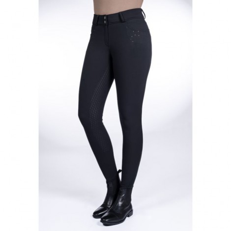 Pantalon femme Savona Fond silicone HKM Noir • Sud Equi'Passion