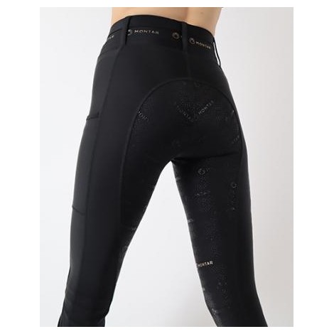 Legging femme Shelby ShapeTight Fullgrip MONTAR Noir • Sud Equi'Passion