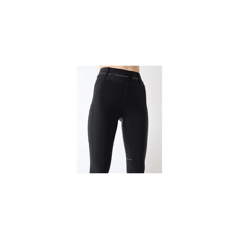 Legging femme Shelby ShapeTight Fullgrip MONTAR Noir • Sud Equi'Passion