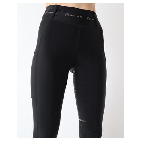 Legging femme Shelby ShapeTight Fullgrip MONTAR Noir • Sud Equi'Passion