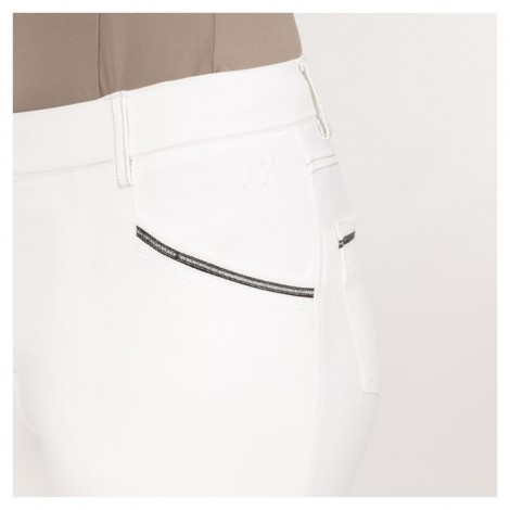 Pantalon de concours femme Cheyene grip genoux BR blanc • Sud Equi'Passion