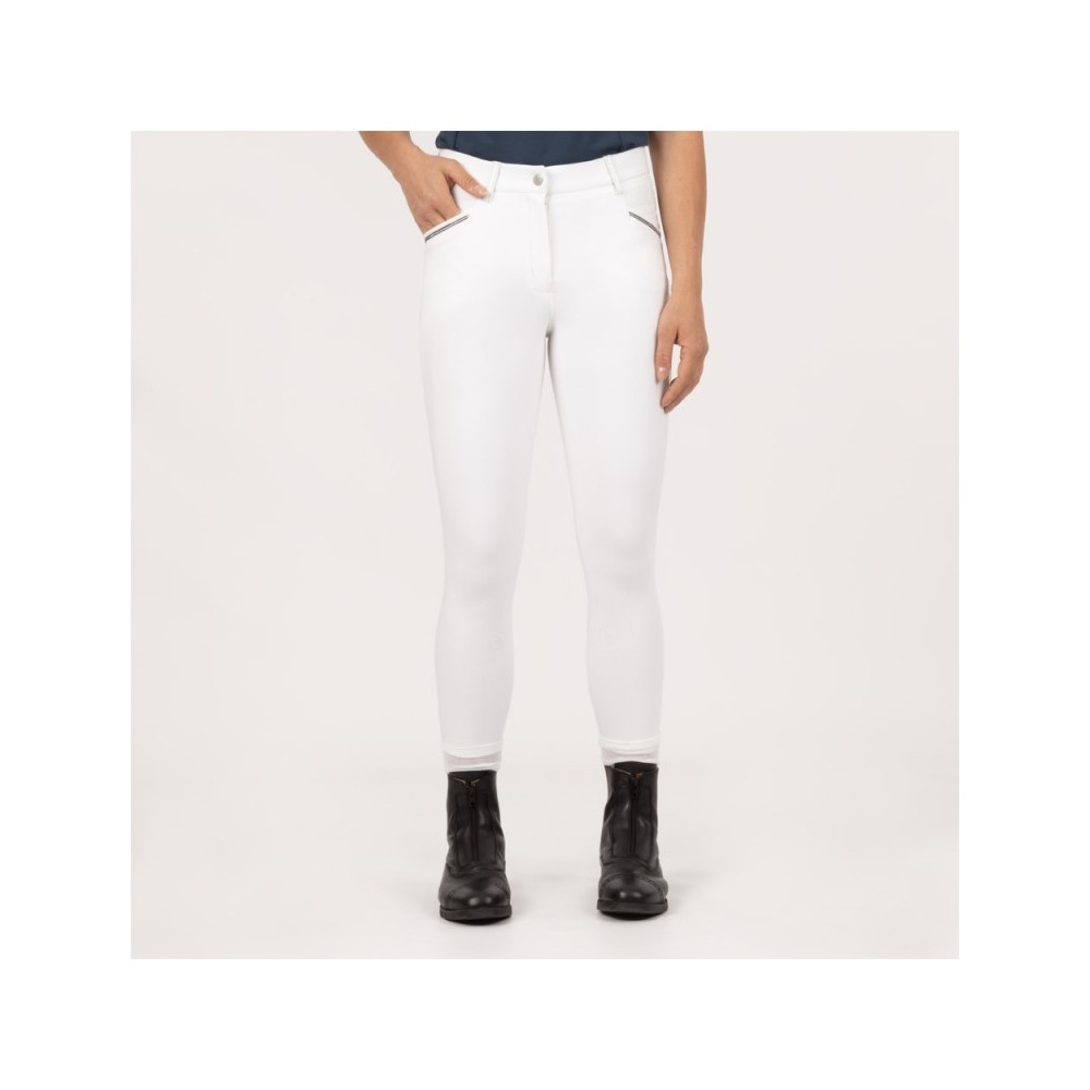 Pantalon de concours femme Cheyene grip genoux BR blanc • Sud Equi'Passion