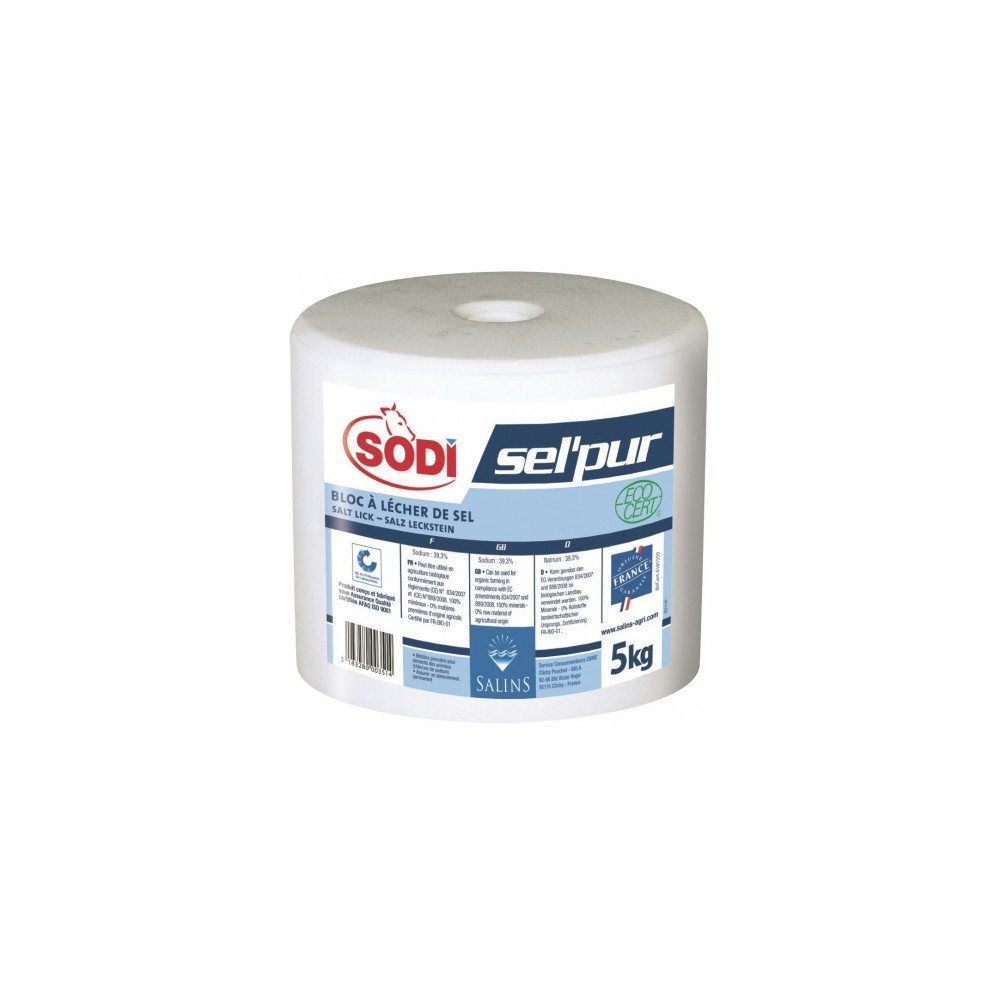 Bloc de sel'pur 5Kg SODI • Sud Equi'Passion