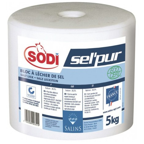 Bloc de sel'pur 5Kg SODI • Sud Equi'Passion