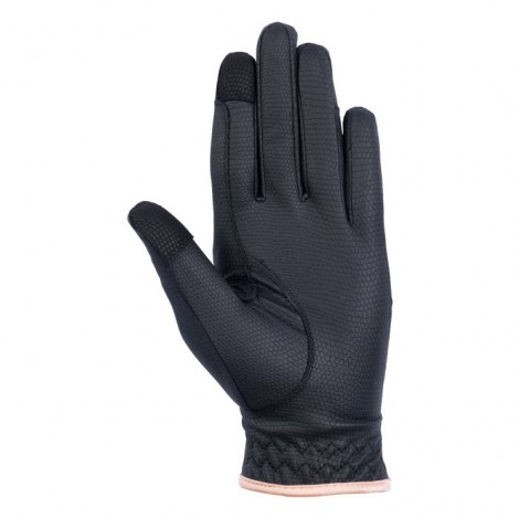 Gants Rosegold glamour HKM Noir • Sud Equi'Passion