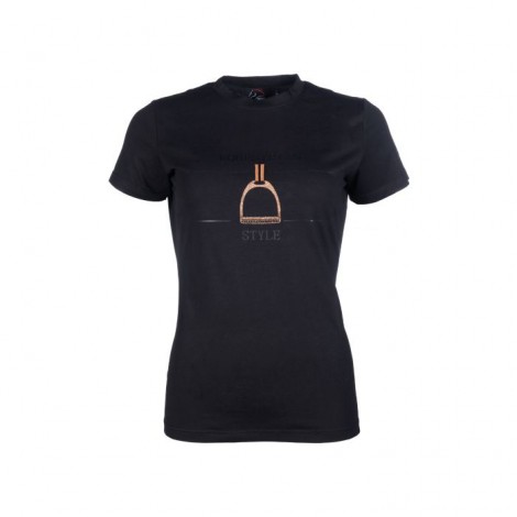 T-shirt Equine Sports HKM Noir/Rosegold • Sud Equi'Passion