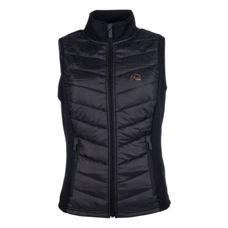 Gilet sans manches femme jersey/nylon Basel Style HKM Noir/Rosegold • Sud Equi'Passion