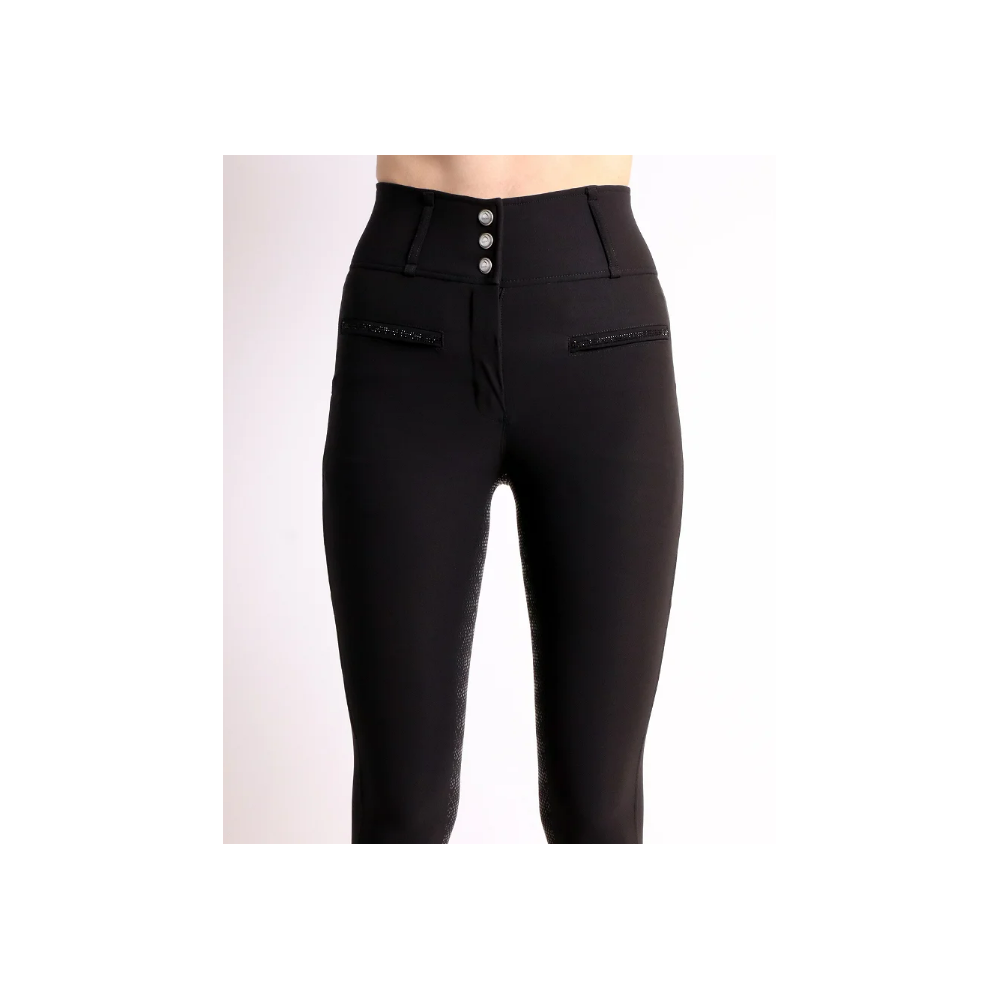 Pantalon femme Taille haute Aviana crystal full grip MONTAR • Sud Equi'Passion