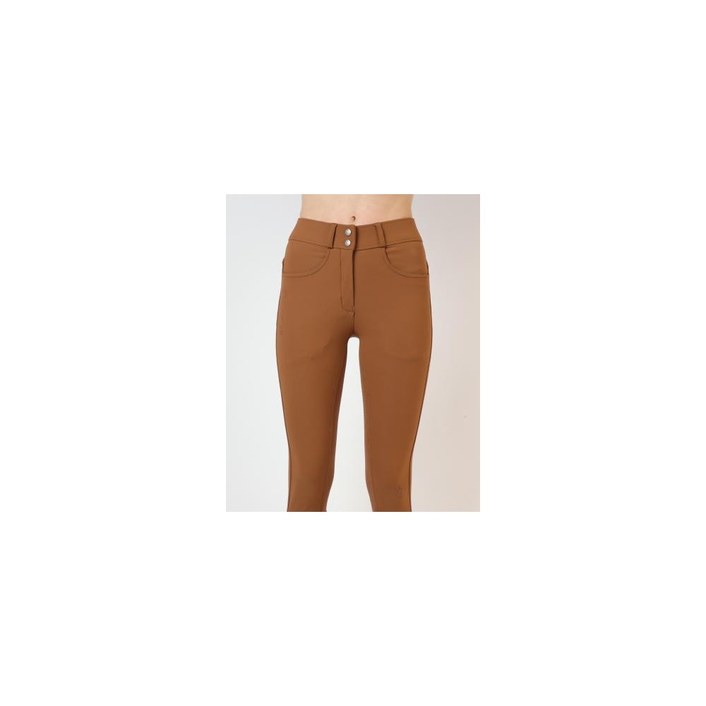 Pantalon femme taille haute Megan fullgrip MONTAR Camel • Sud Equi'Passion