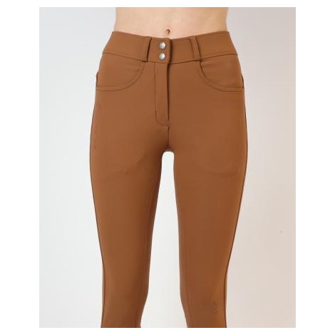 Pantalon femme taille haute Megan fullgrip MONTAR Camel • Sud Equi'Passion