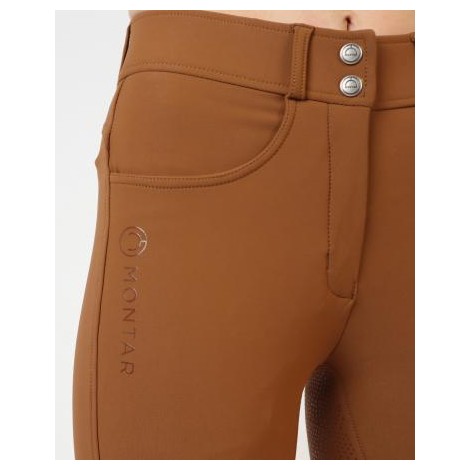 Pantalon femme taille haute Megan fullgrip MONTAR Camel • Sud Equi'Passion