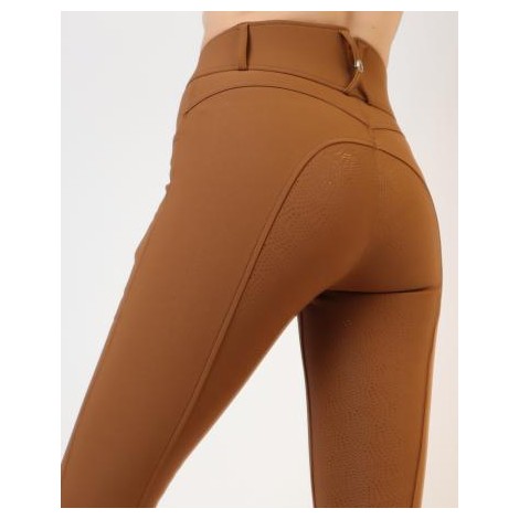 Pantalon femme taille haute Megan fullgrip MONTAR Camel • Sud Equi'Passion