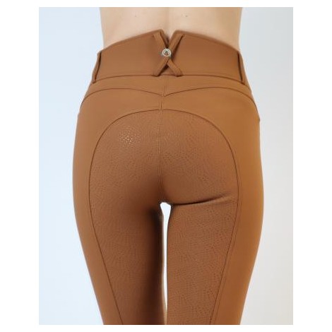 Pantalon femme taille haute Megan fullgrip MONTAR Camel • Sud Equi'Passion