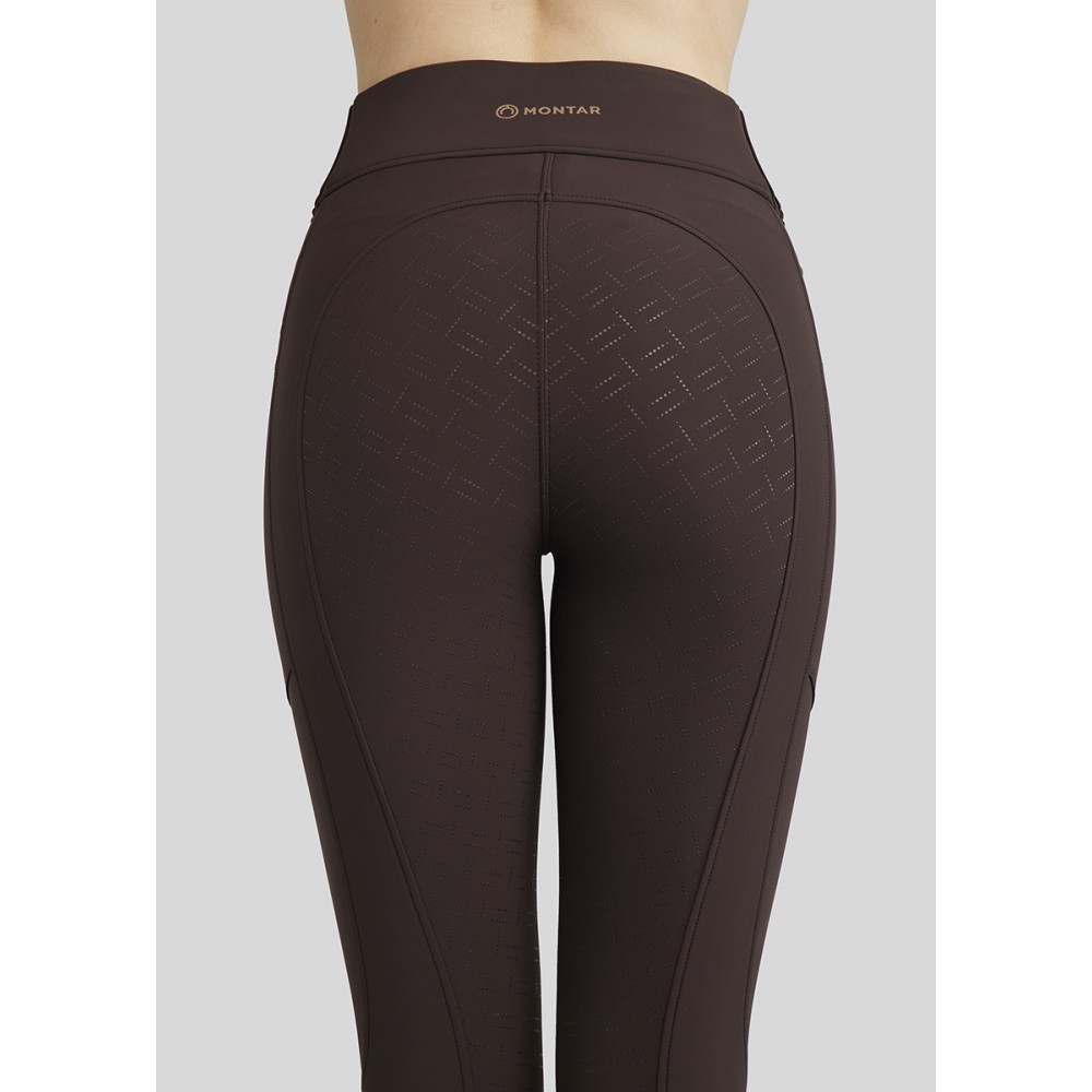 Leggings femme Rosie Pintucks Full Grip MONTAR • Sud Equi'Passion