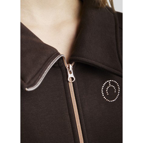 Sweat zippé femme Naja Rosegold MONTAR • Sud Equi'Passion