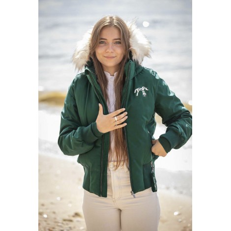 Blouson bombers Step PENELOPE LEPREVOST Vert Foncé • Sud Equi'Passion