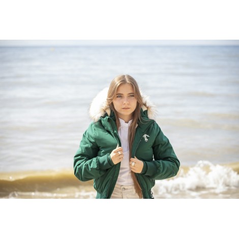 Blouson bombers Step PENELOPE LEPREVOST Vert Foncé • Sud Equi'Passion