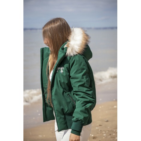 Blouson bombers Step PENELOPE LEPREVOST Vert Foncé • Sud Equi'Passion