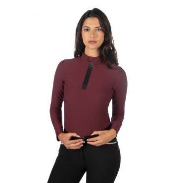 Haut technique ML femme Livigno Ribbed LAURIA GARRELLI • Sud Equi'Passion