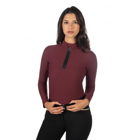 Haut technique ML femme Livigno Ribbed LAURIA GARRELLI • Sud Equi'Passion