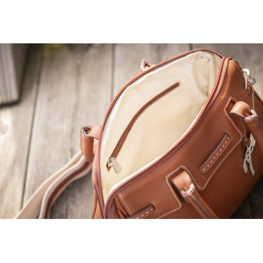 Sac en cuir Maelys PM PENELOPE LEPREVOST Cognac