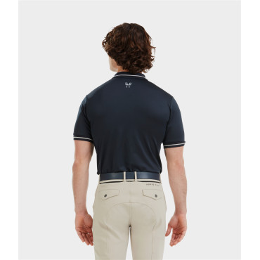 Polo homme Atlas HORSE PILOT Blue Graphite