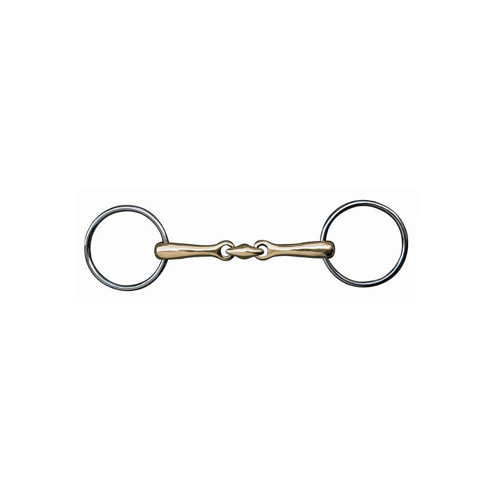 Mors Double Brisure 18mm en Maillechort HKM • Sud Equi'Passion