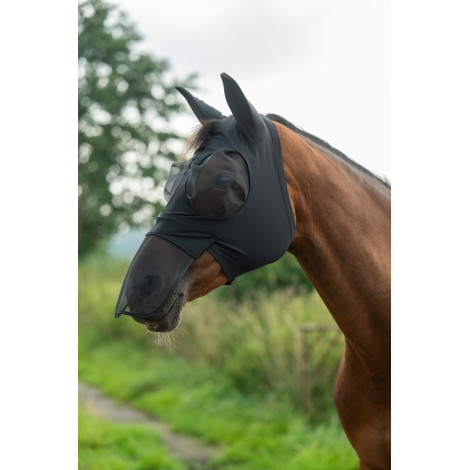 Masque Anti-Mouches Elastique avec naseaux HKM • Sud Equi'Passion