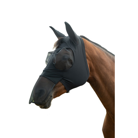 Masque Anti-Mouches Elastique avec naseaux HKM • Sud Equi'Passion