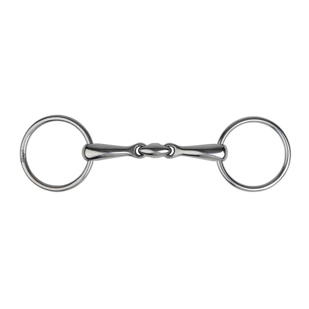 Mors à anneaux inox "Magic System" double brisure 17mm METALAB • Sud Equi'Passion