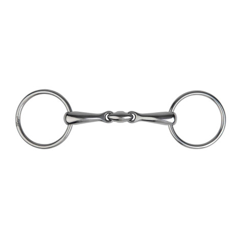 Mors à anneaux inox "Magic System" double brisure 17mm METALAB • Sud Equi'Passion