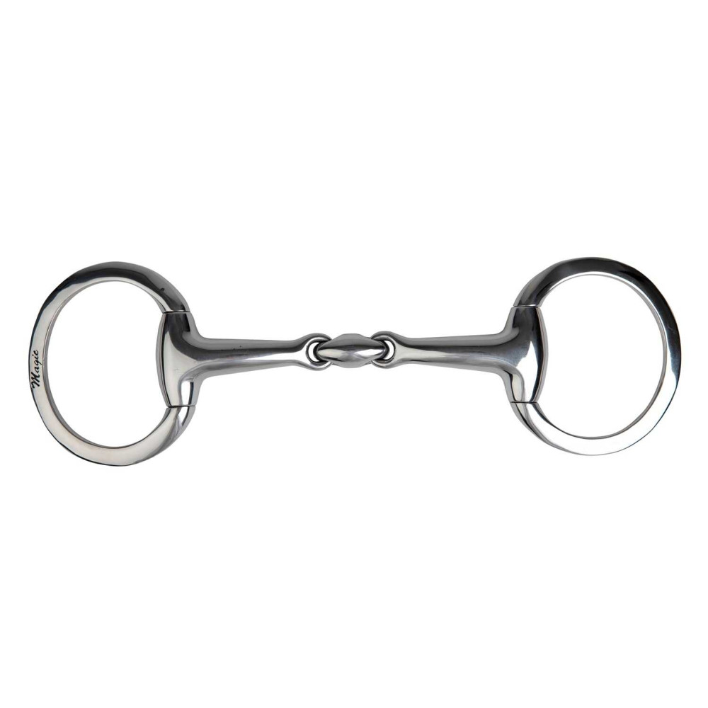 Mors olive inox "Magic System" double brisure 17mm METALAB • Sud Equi'Passion