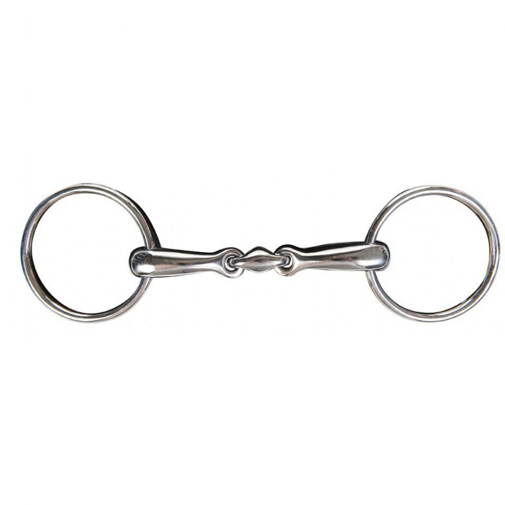 Mors double brisure anatomique inox 16mm HKM • Sud Equi'Passion