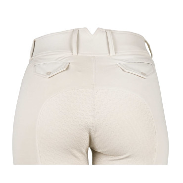 Pantalon taille haute femme River Full Grip RIDING WORLD Beige