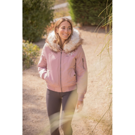 Blouson femme Lyon PENELOPE LEPREVOST Rose Poudré • Sud Equi'Passion