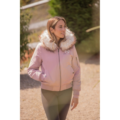 Blouson femme Lyon PENELOPE LEPREVOST Rose Poudré • Sud Equi'Passion