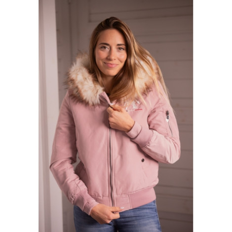 Blouson femme Lyon PENELOPE LEPREVOST Rose Poudré • Sud Equi'Passion