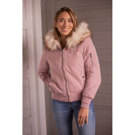 Blouson femme Lyon PENELOPE LEPREVOST Rose Poudré • Sud Equi'Passion