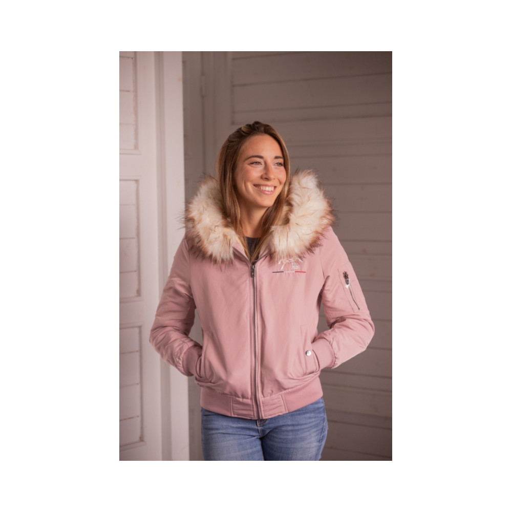 Blouson femme Lyon PENELOPE LEPREVOST Rose Poudré • Sud Equi'Passion
