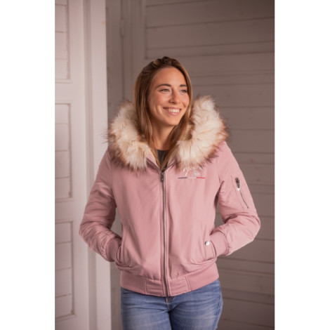 Blouson femme Lyon PENELOPE LEPREVOST Rose Poudré • Sud Equi'Passion