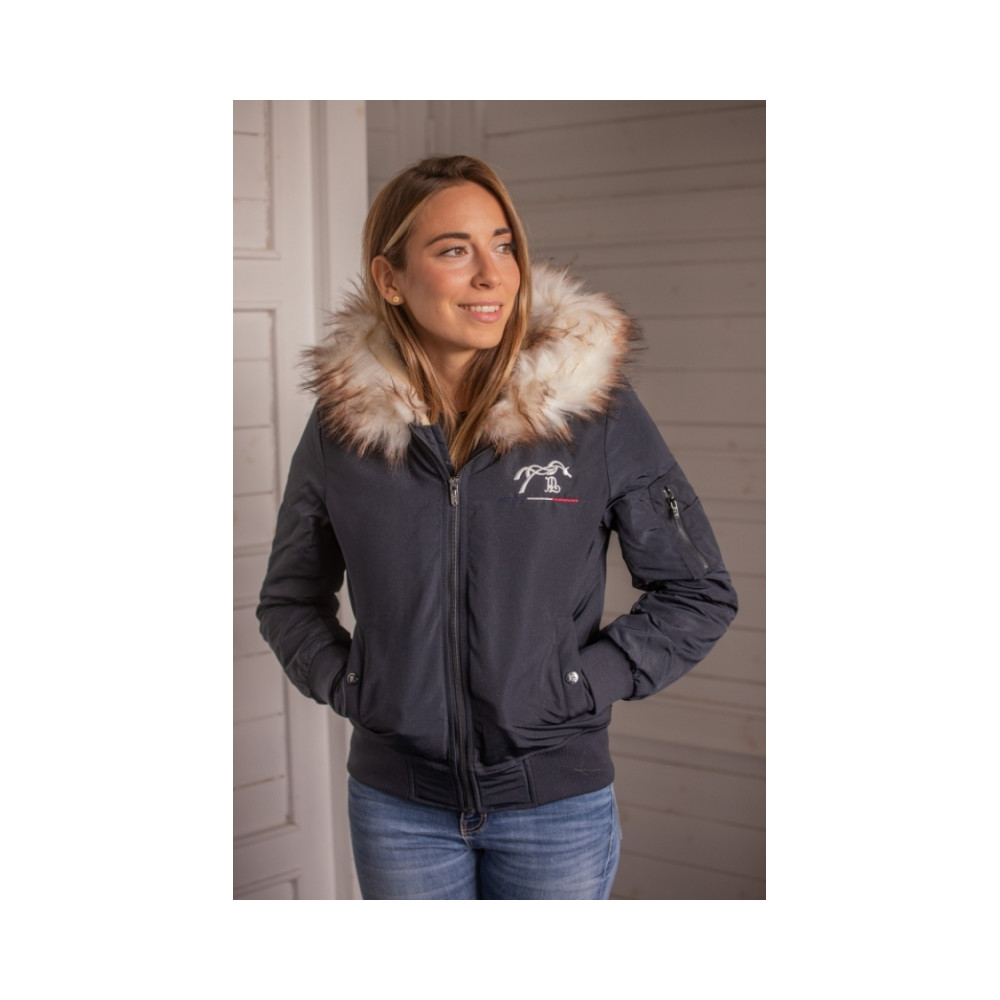 Blouson femme Lyon PENELOPE LEPREVOST Marine Glitter • Sud Equi'Passion