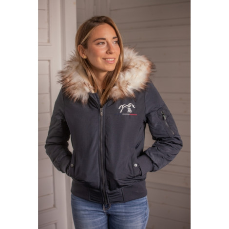Blouson femme Lyon PENELOPE LEPREVOST Marine Glitter • Sud Equi'Passion