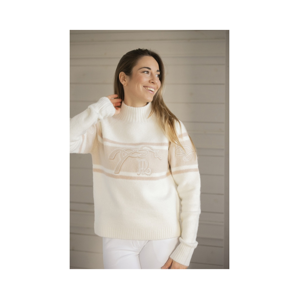 Pull femme Noris PENELOPE LEPREVOST Beige/Camel • Sud Equi'Passion