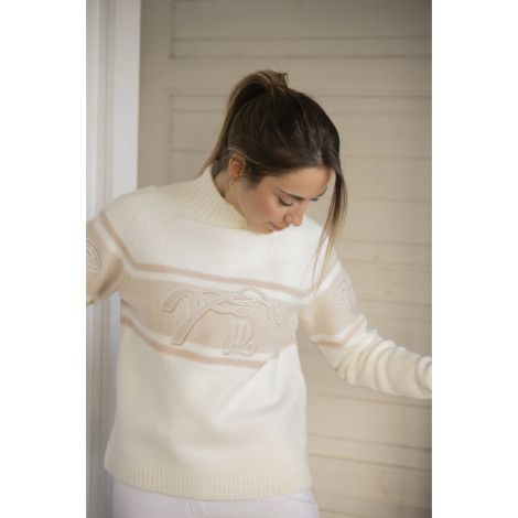 Pull femme Noris PENELOPE LEPREVOST Beige/Camel • Sud Equi'Passion